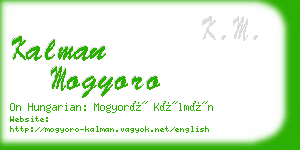 kalman mogyoro business card